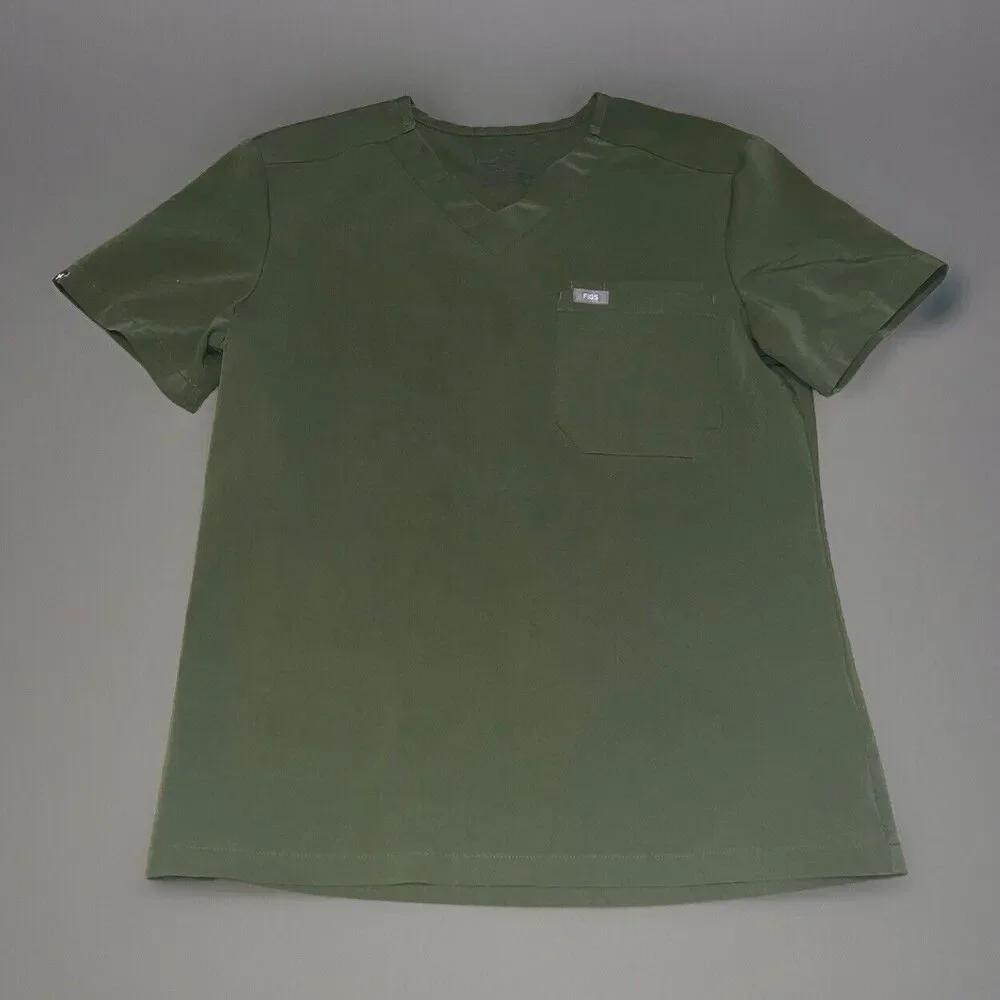 Figs (S) Moss Green Mens Jogger Scrub Pants & Top Set Technical Collection (FLAW - Picture 2 of 16